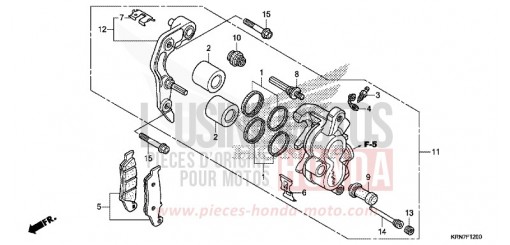ETRIER DE FREIN AVANT CRF250RH de 2017
